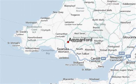 ammanford wales map